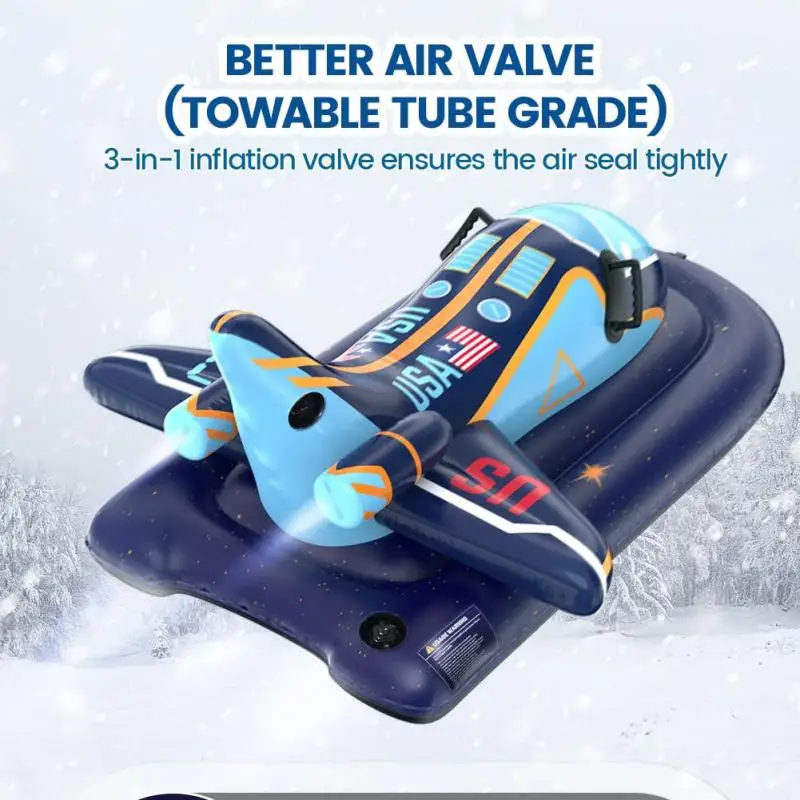 High Quality PVC Inflatable Rocket Snow Sleds Heavy-duty Rocket Sleds for Children and Adults Designed for Outdoor Usage