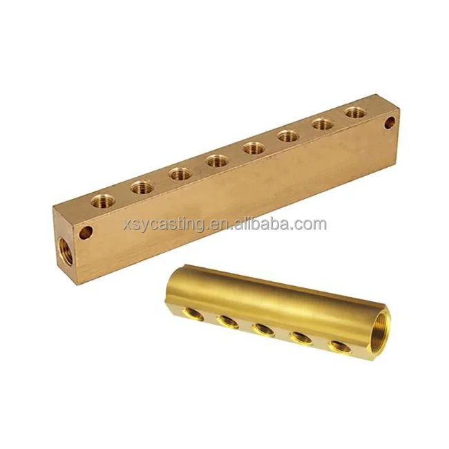Customized Quick Coupling Piston Distributor Brass Manifold Block for Lubrication System