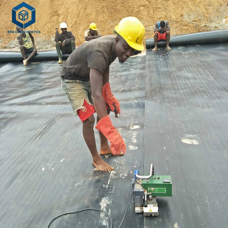 BPM GEOSYNTHETICS Landfill Liner Systems Heavy Duty Plastic Pond Liner High Density Polyethylene Roll 2mm HDPE Geomembrane Price