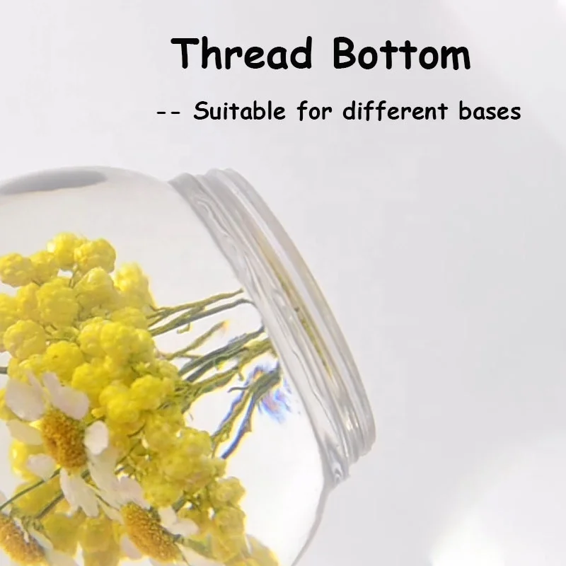 natural dried  real flowers table desk centerpiece 60mm clear resin solid sphere eternal flower crystal ball with dandelion