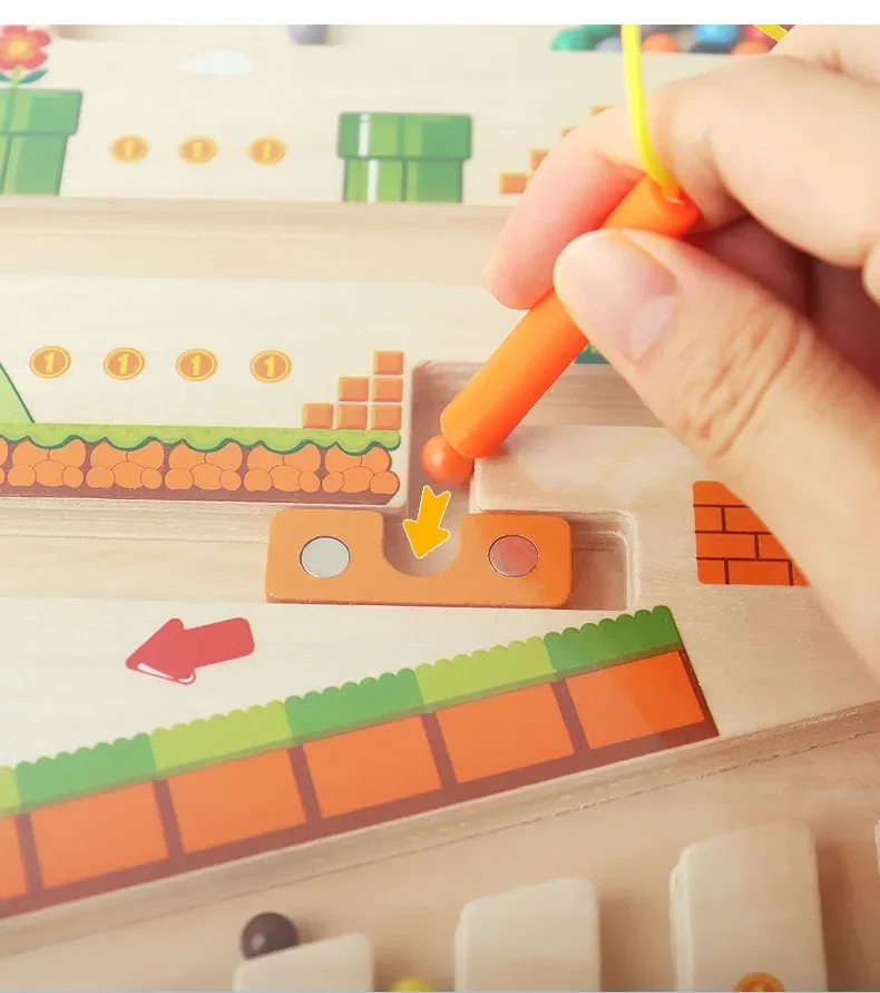 ET Custom Logo Magnetic Color And Counting Maze Puzzle Game For Kids Activities Magnetic Puzzle Magnetic Color And Number Maze