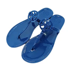 Новинка 2023, летние шлепанцы, женские прозрачные Шлепанцы из ПВХ с кристаллами, сандалии-желе на плоской подошве