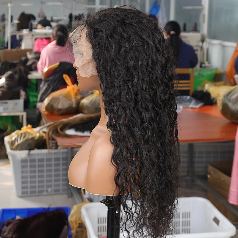 Wholesale Bulk Buy Now Best Seller Wavy Female 10A Grade Long Curly 180 Density Human Hair Wigs