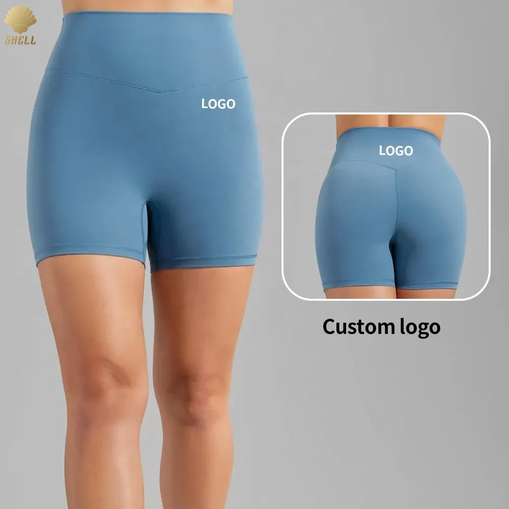 CNSHELL Summer Custom Women Gym Wear Sports Shorts Bike Yoga Shorts Fitness Workout Two Piece set Shorts Vest