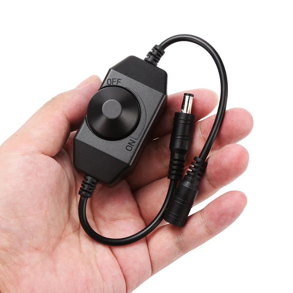 HOOANKE 12V LED Strip Dimmer, DC 12 Volt LED Dimmer Switch for Strip Lights 3528 5050 5630 5730 3014, Single Color