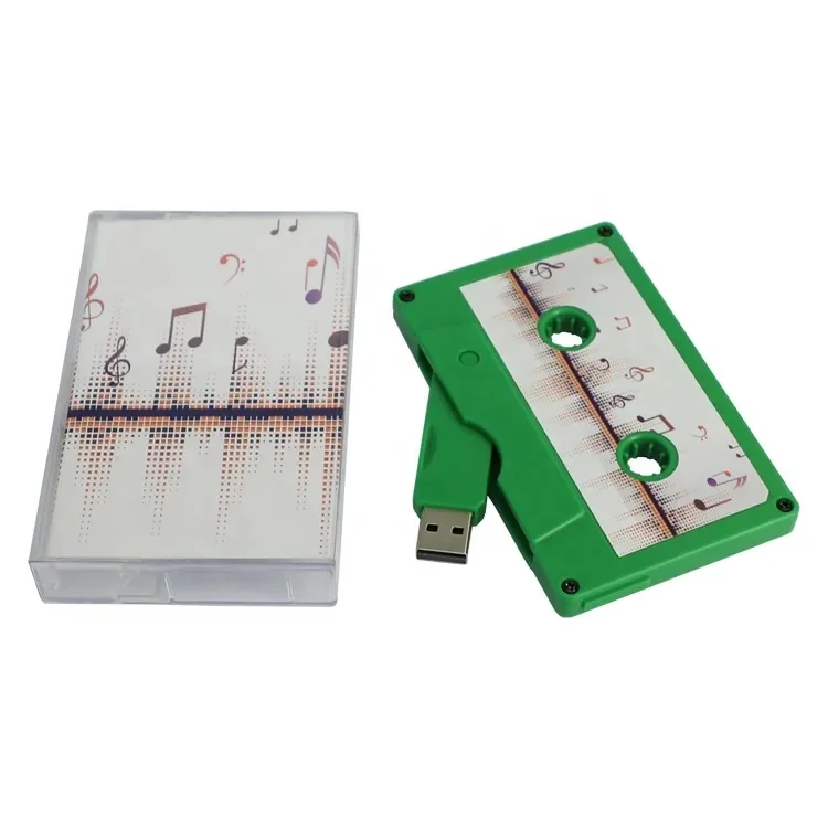 Wholesale customized Retro Audio Tape Cassette USB flash memory stick pen drive for music concert promotion gifts