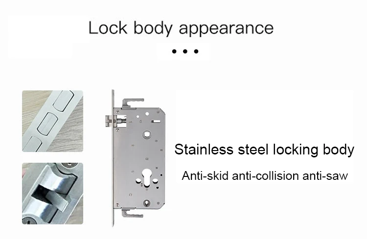 Tuya Aluminium Door Manual Wifi Biometric Fingerprint Handle Digital App Life Stainless Steel Smart Lock