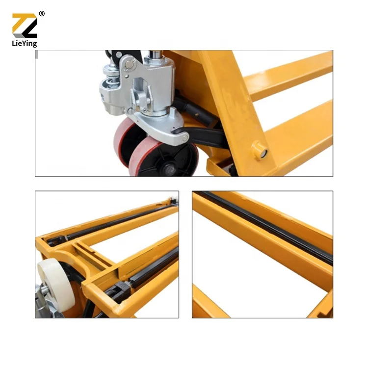 Heavy duty hand pallet truck hand pallet truck with 2.75mm 3.75mm thickness pallet truck trolley