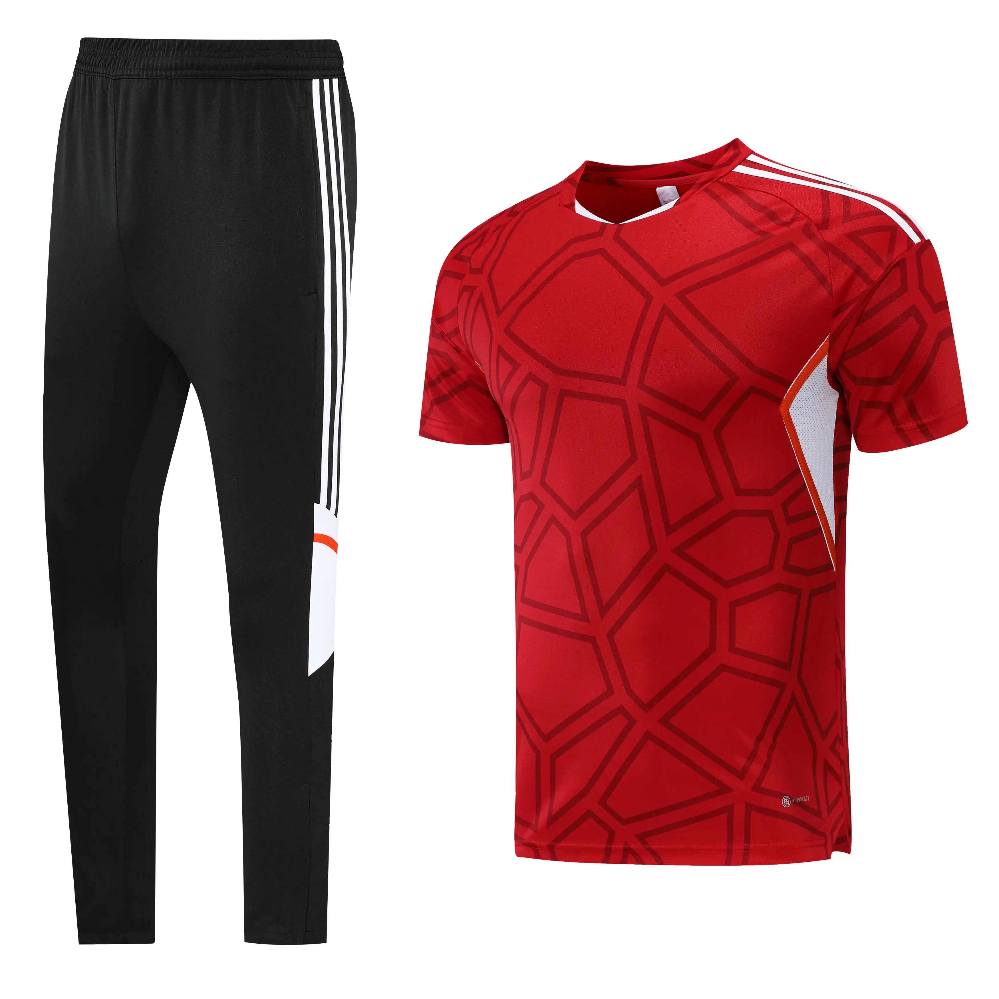New Style Football Training Soccer Jersey Wholesale Custom Logo Soccer Uniform  Best Quality soccer jersey+pants Uniform