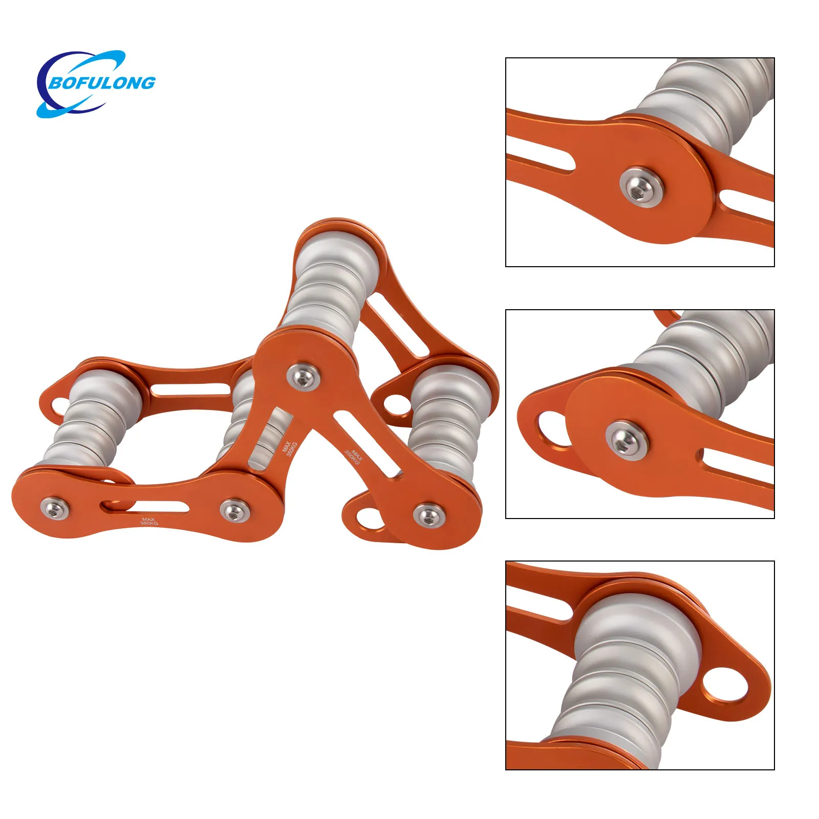 outdoor rescue caving climbing rock climbing ice rope  lightweight equipment aviation aluminum alloy 4-slot chain rope protector