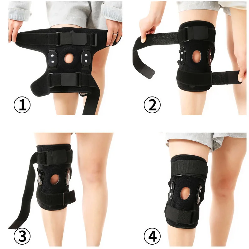 Wholesale neoprene adjustable medical aluminium hinged orthopedic knee support brace