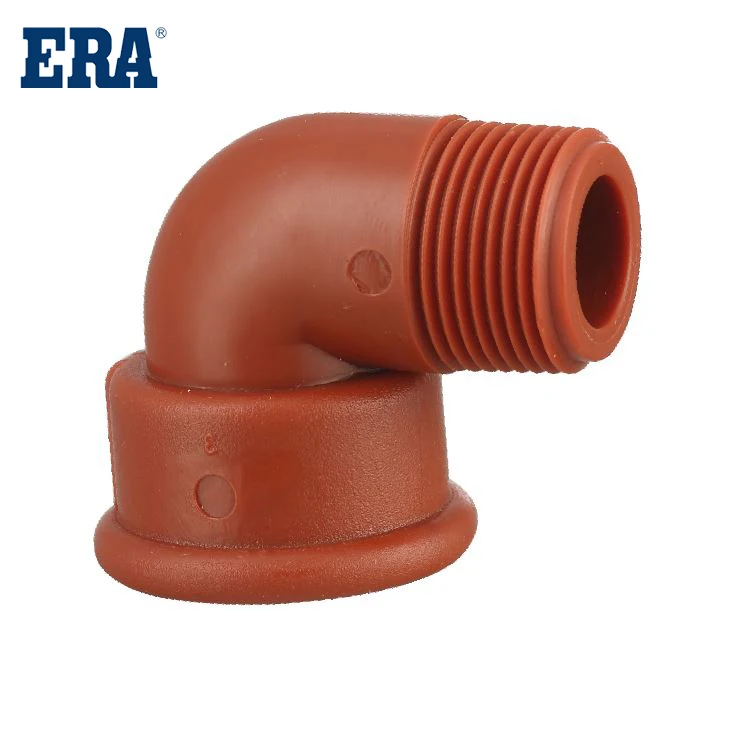 ERA good quality  Brown Colour PPH Thread  Fittings 90 degree elbow M/F