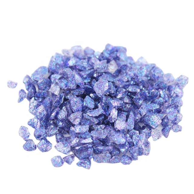 2-4mm copper glitter powder coated glass chips for floor and terrazzo