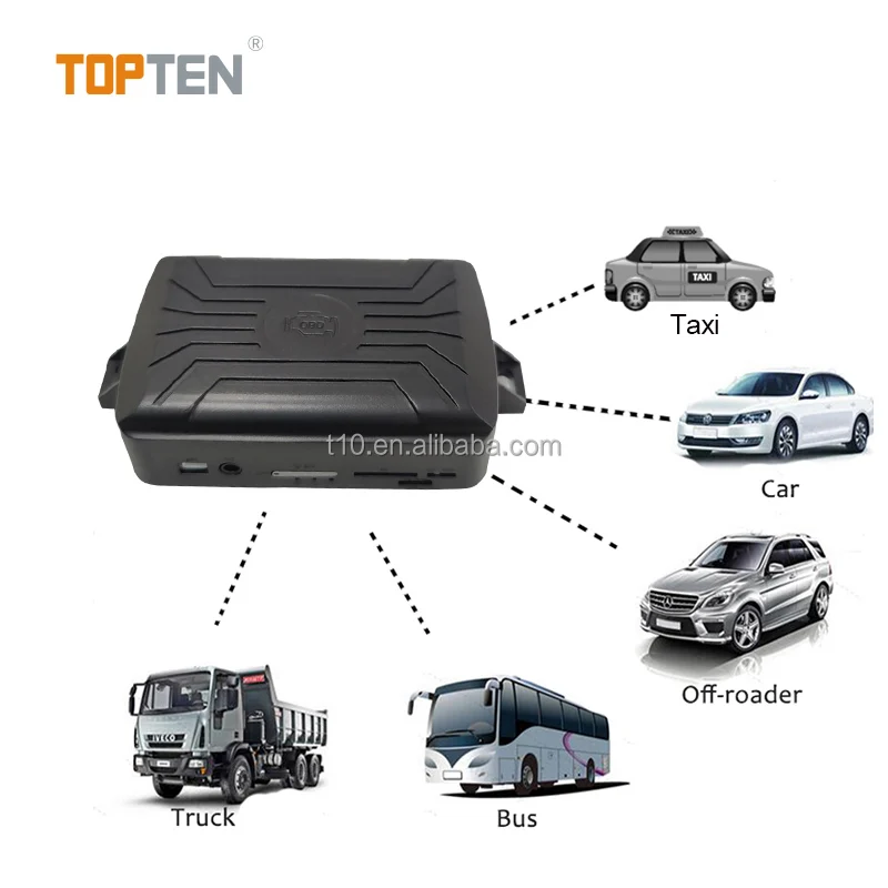 Topten TK528 4G GPS Mini Vehicle Tracker CAR GPS Tracking Truck for IOS Android Locator App Temperature Sensor
