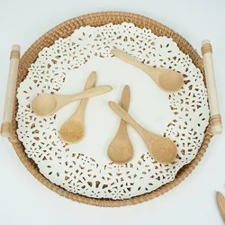 Лидер продаж на Amazon, мини-бамбуковая ложка для меда, джема, Экологичная ложка для мороженого, можно настроить