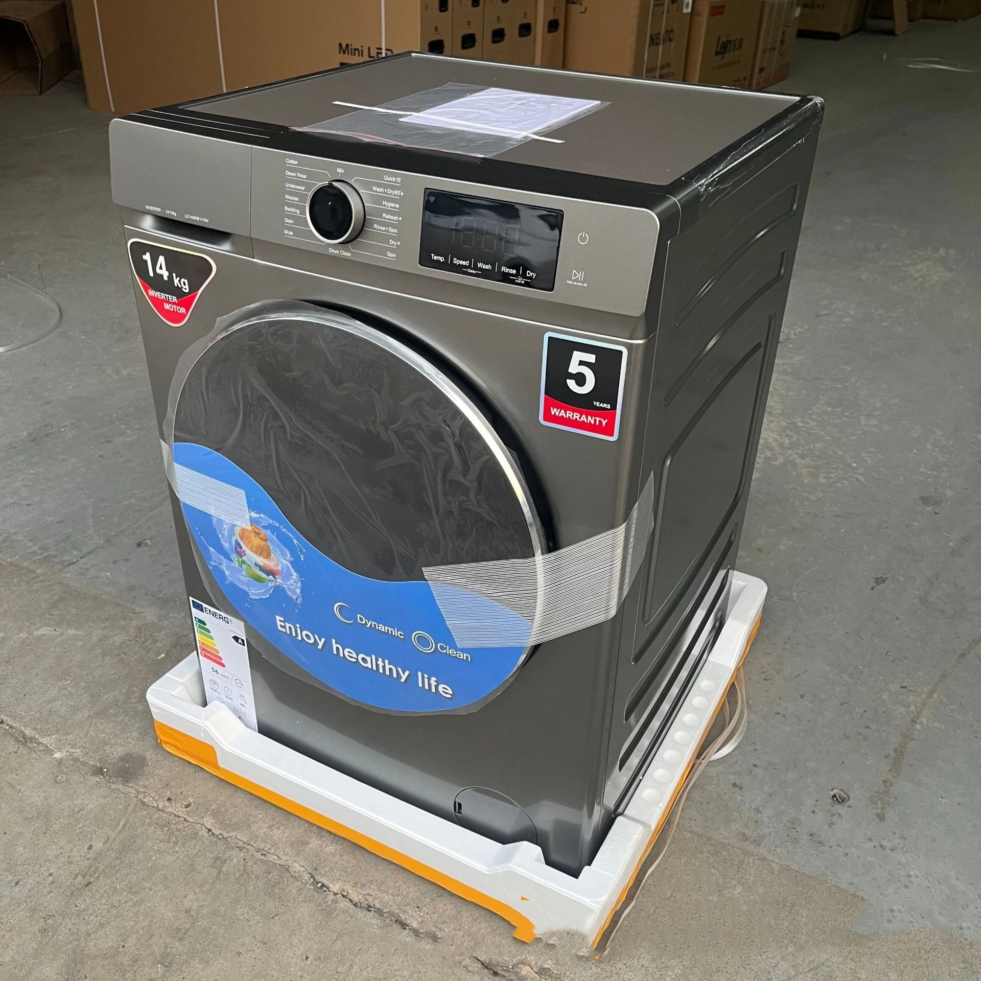 In stock 14kg Heat Pump Drum Washing Machines And Drying Machines All-in-one Automatic Washing Machine Front-load Washers-HX