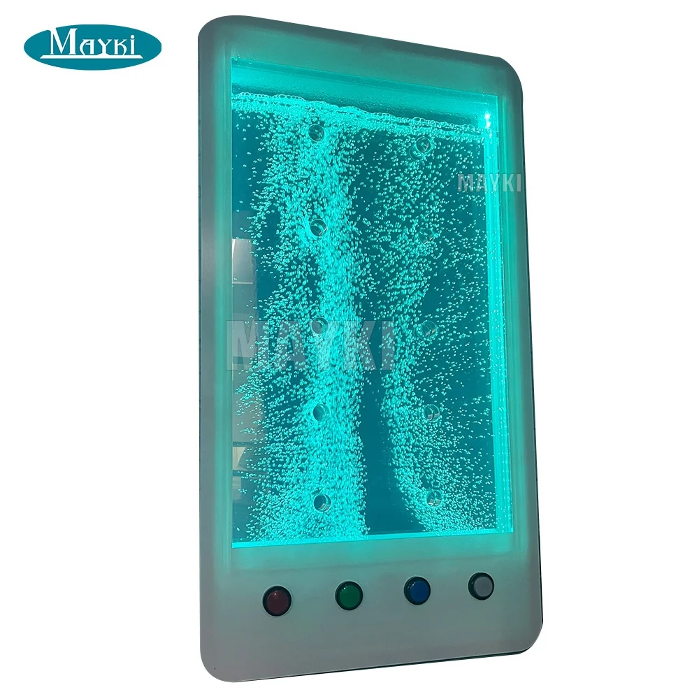 Dancing water panel acrylic bubble wall with 4 buttons for multi-sensory room