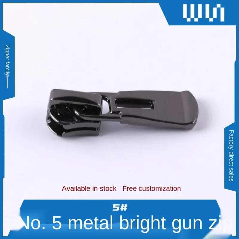 Wholesale Custom Price Design Auto Lock Zipper Zip Pull Detachable Spring Head Ring Hanging Plating For Jeans