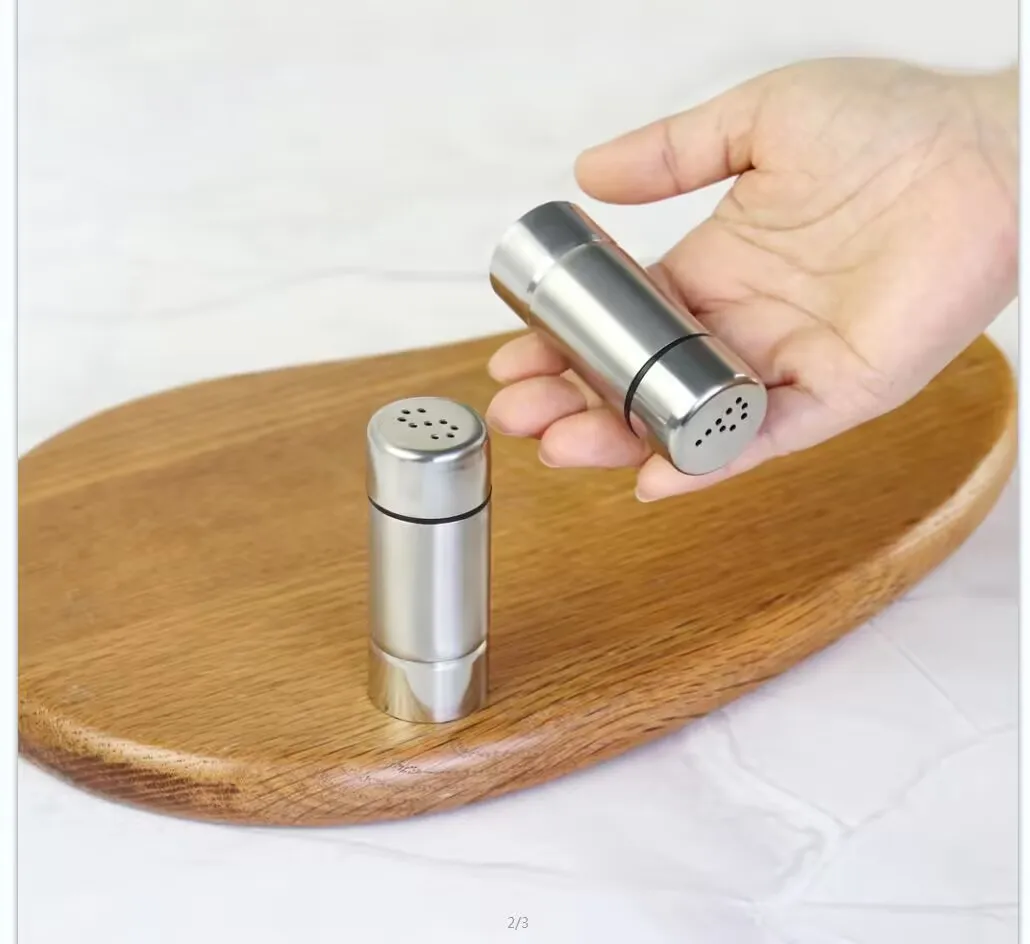 Durable Unique Kitchen Tool Type S and Type P Mini Spice Shaker Stainless Steel Salt and Pepper Shaker