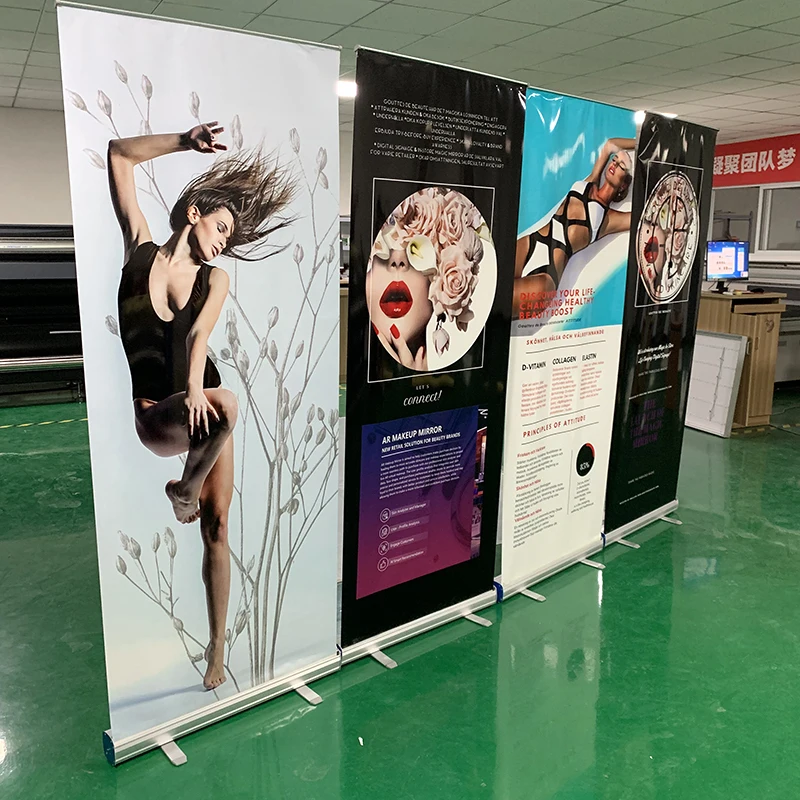  Factory Custom roll-up banner with Stand Digital Printing Retractable Banner Stands Roll Up for