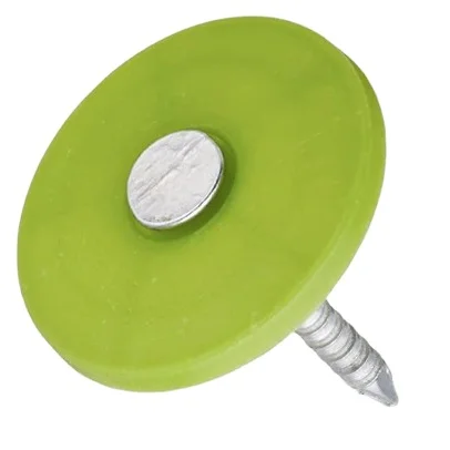 repair house roofing big head ring shank Plastic top Nails frame wood pallet shield green orange red blue staple screw plate