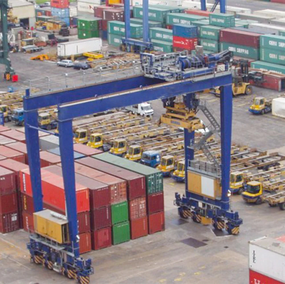 2024 New Style 50Ton Mobile RTG Gantry Crane Harbour Electric Power Source