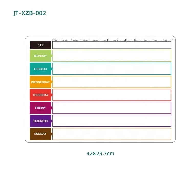 Easily Erasable Custom Calendar Magnetic Sticker Work Schedule Refrigerator Message Board
