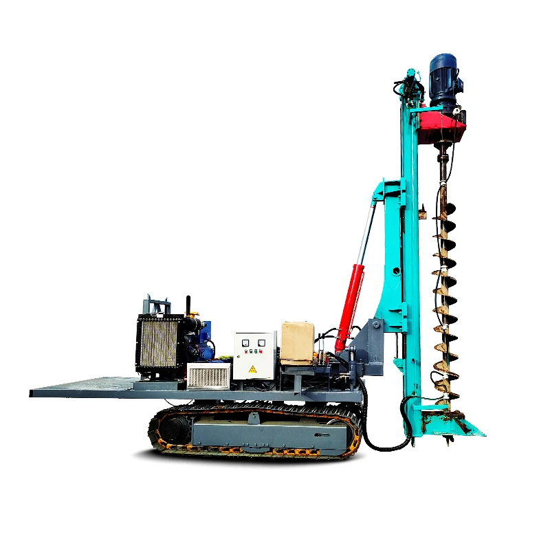 Solar Pile Driver Drill Rig Skid Steel Attachment Hammer Pile Driver For Drilling And Pilling