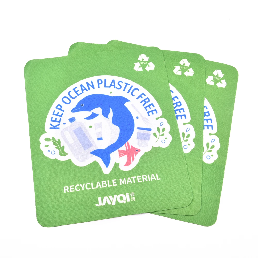 JAYQI Customize Microfiber RPET Eye Glasses Wiping Cloth Glasses Pouch And Cleaning Cloth