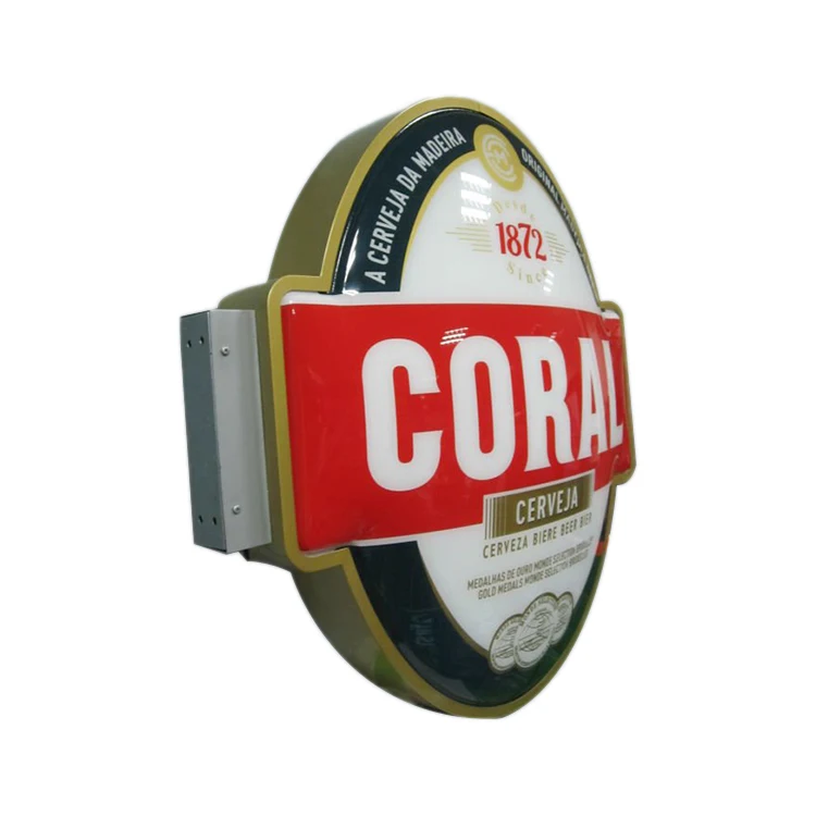 Outdoor turning board lightbox advertising round rotating led sign 3d acrylic light box