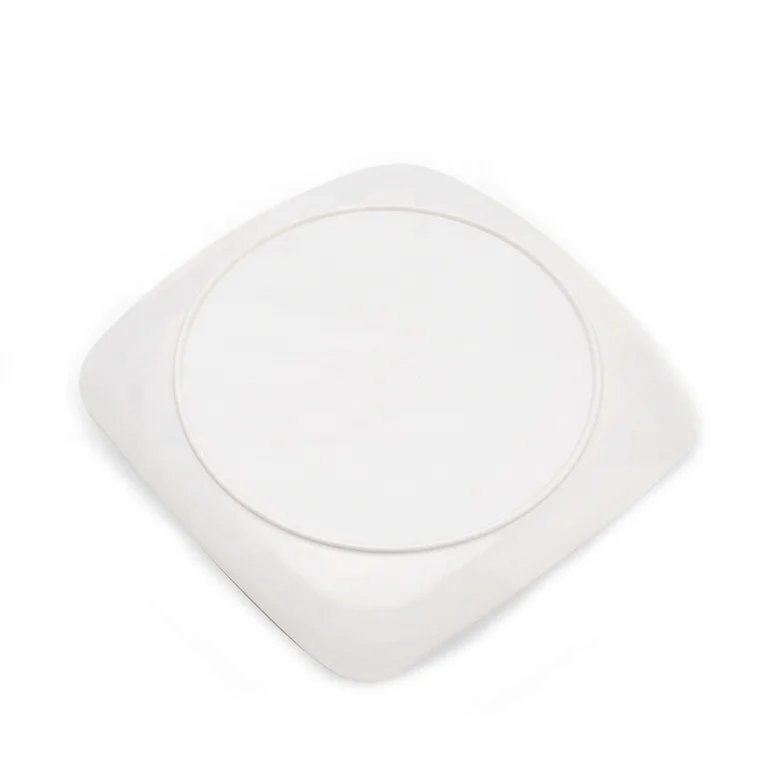 Restaurant dinnerware custom logo flower design OEM melamine plastic square dishes food grade square dinner plates