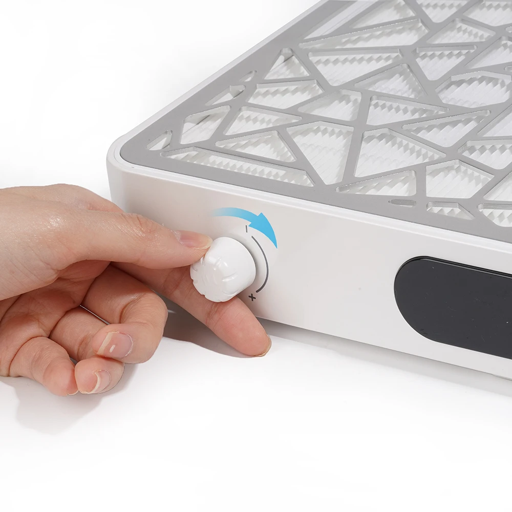 Factory Direct Sale LCD Display Rechargeable Strong Fan Nail Dust Collector for Manicure Salon