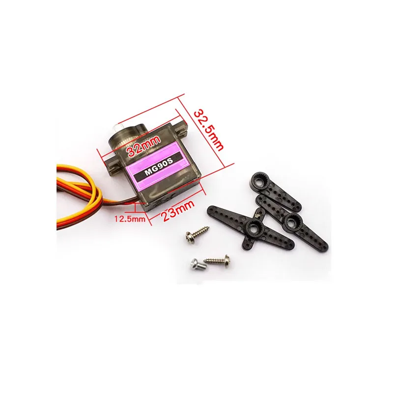 New original MG90S Steering Metal Gear 9g Engine Fixed Wing Remote Control Aircraft 14g 180degree steering engine Motor MG90S