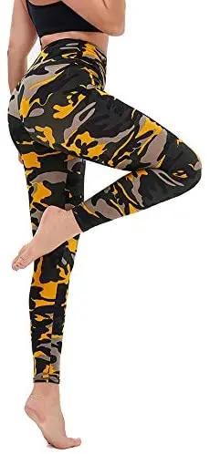 Chinese Factory black seamless camo yoga butt lift tights breathable scrunch butt booty leggings for workout running