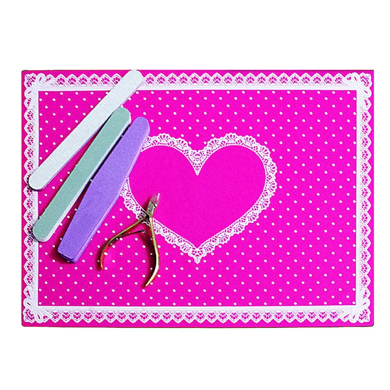 2022 professional Silicone Nail Art Mat foldable Washable mat Arm Rest Nail Pillow Manicure for nail polish remover