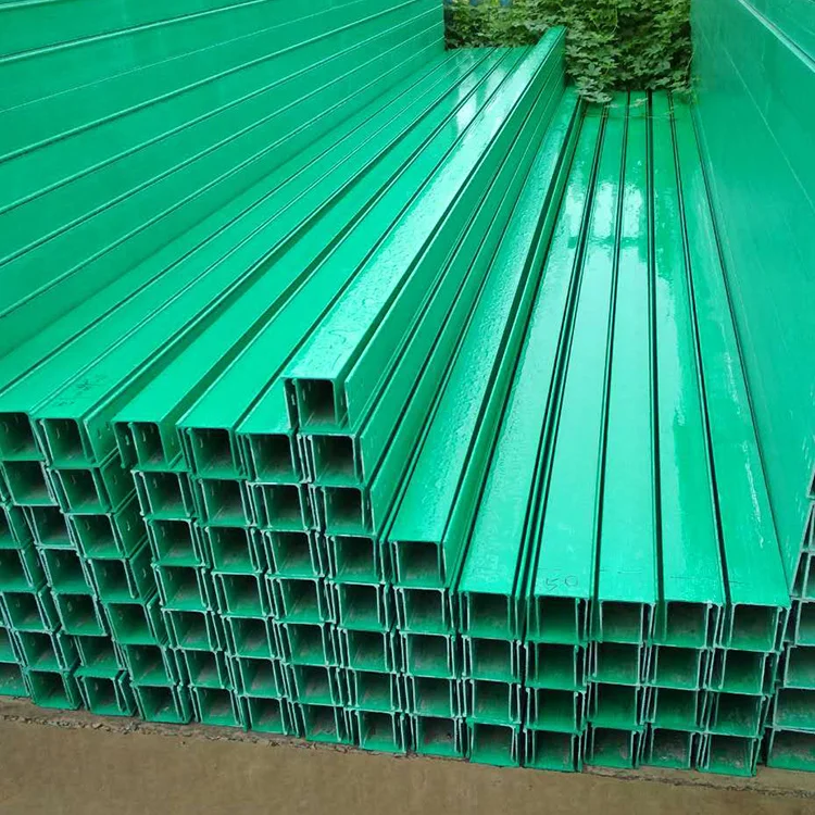 Glass fiber reinforced plastic trough cable bridge
