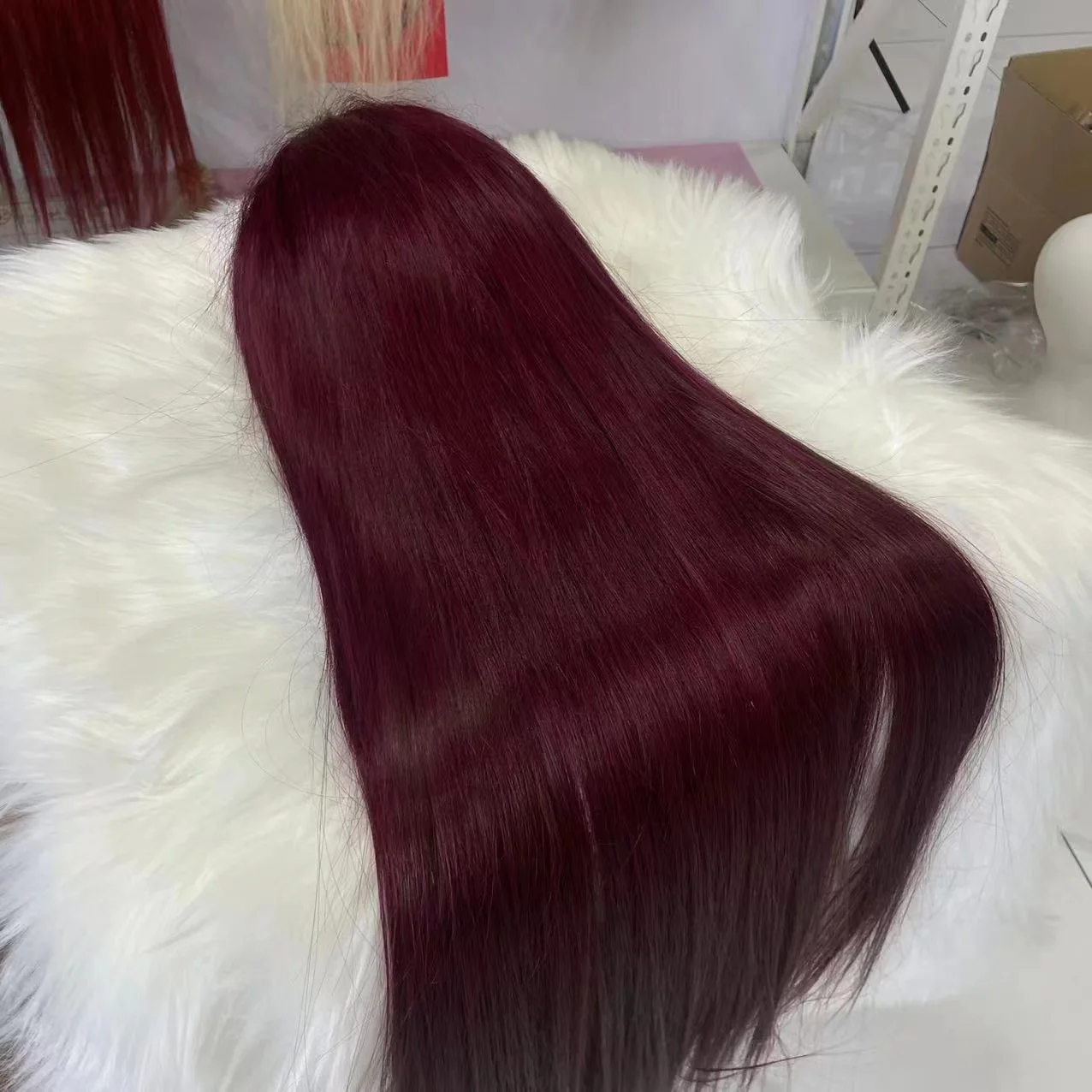 Amara Hair 2023 популярный парик 99j бордового цвета 20 дюймов 1b кружевные передние парики Свободный волнистый на кружевной передней части распродажа