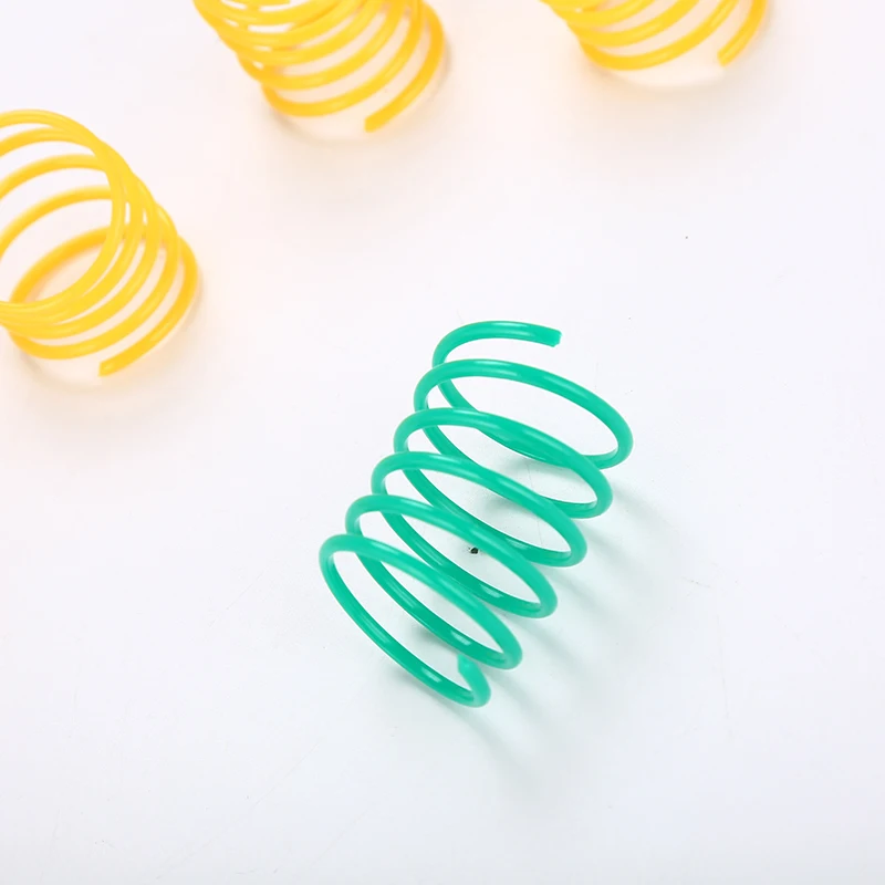 zss299 Durable Cat Colorful Plastic Spring Toys Pet Grinding Claws Toys