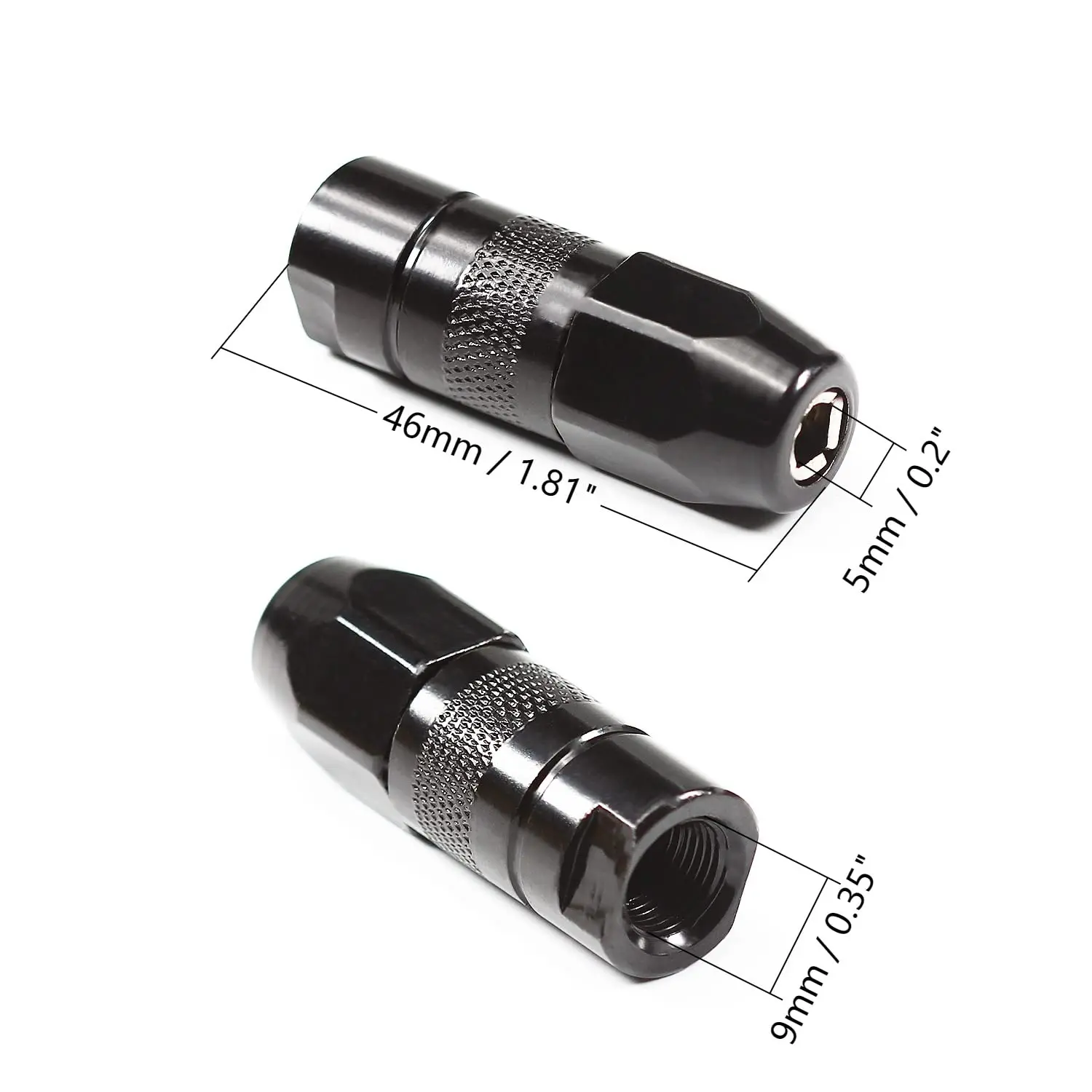 G1/8 Standard Grease Coupler Zinc Plated Black