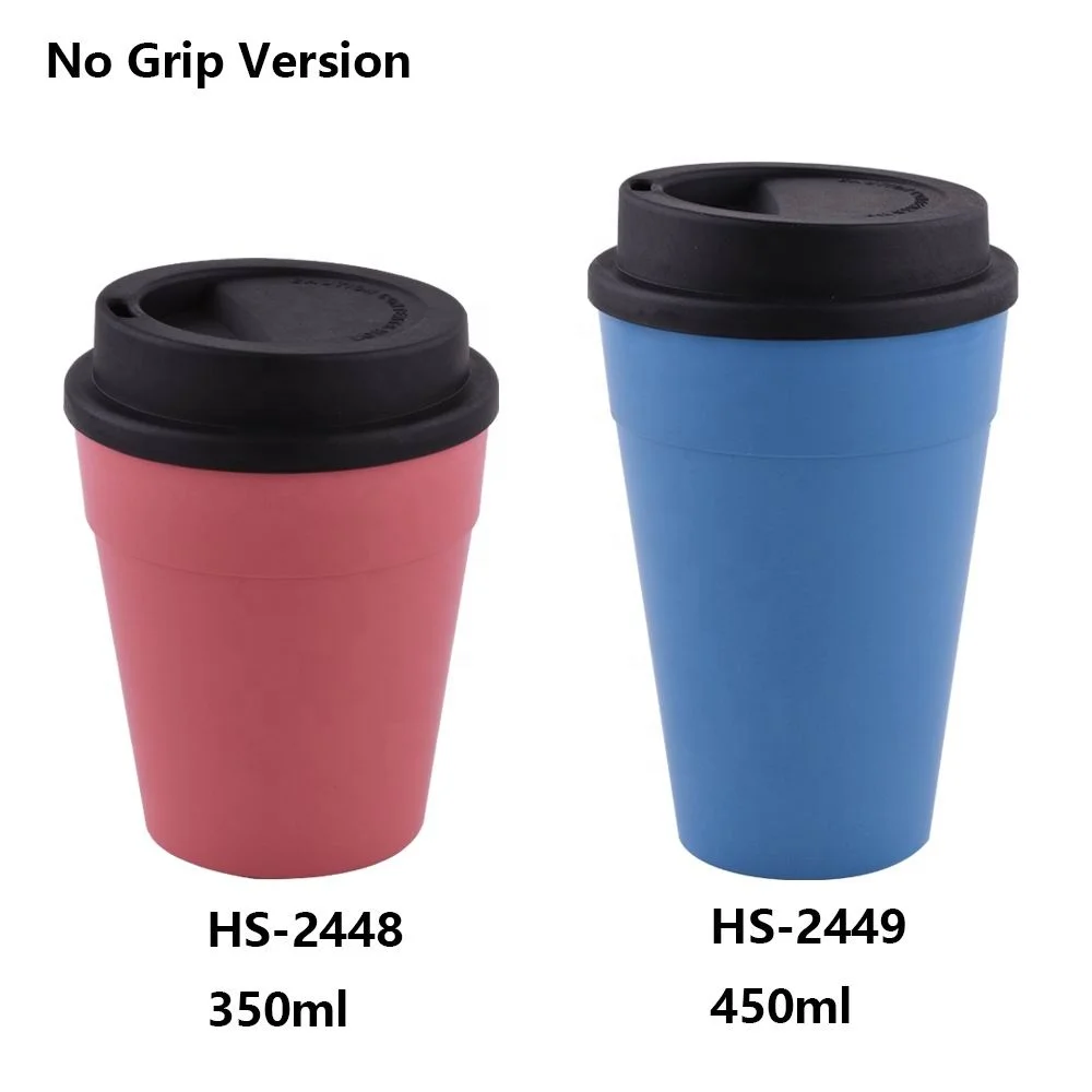 Hot Sale Bamboo Fiber Coffee Cup Travel Tumbler BPA Free Reusable Eco-Friendly With Lid and Sleeve 12 Oz. 16