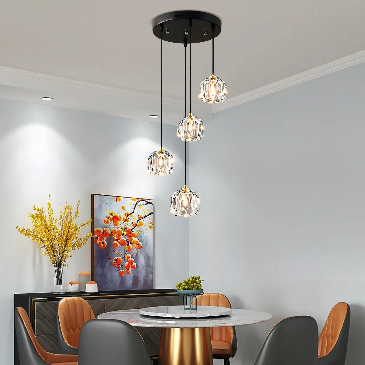 Best Price Adjustable Light Wholesale Set Warm White Light Copper Iron Chandeliers Ceiling Lights