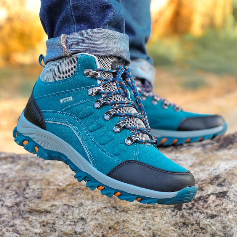 China manufacturer no brand fashion top Faux Suede men hiking boots