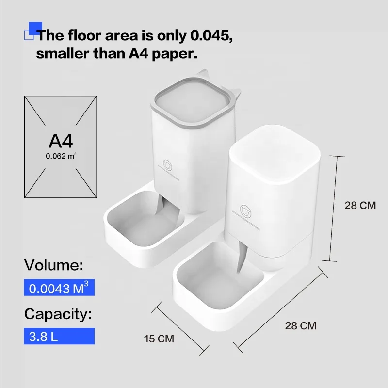 gravity automat pet cat dog waterer food feeder pet automatic feeder Cat Water Dispenser
