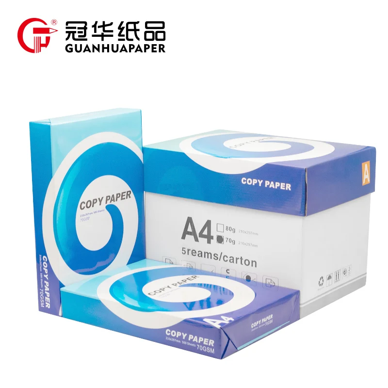 Customized Global A4 Size Copy Paper 80gsm White Ream Available in 70g and 75g Weights