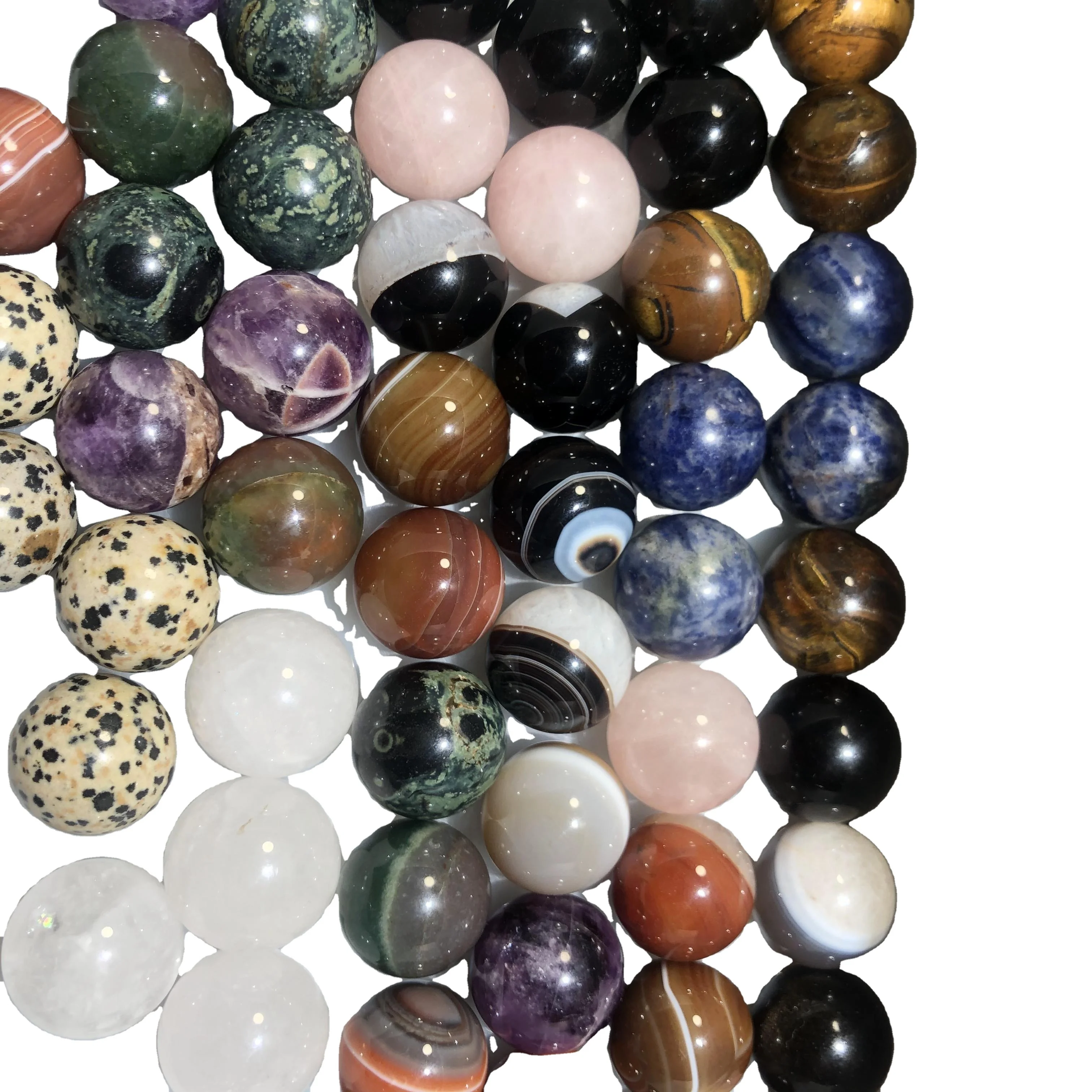 Hot sale kinds of spheres natural cyrstal small size sphere  different materia ball for gifts