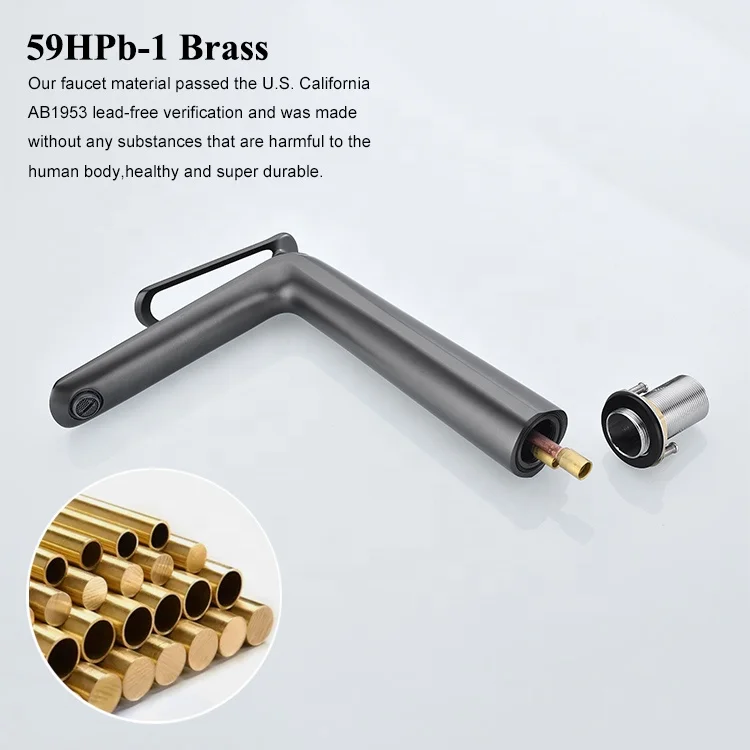 Modern Brushed Gold Single Lever Deck Mounted One Hole Bathroom Basin Mixer Wash Mixer Faucet