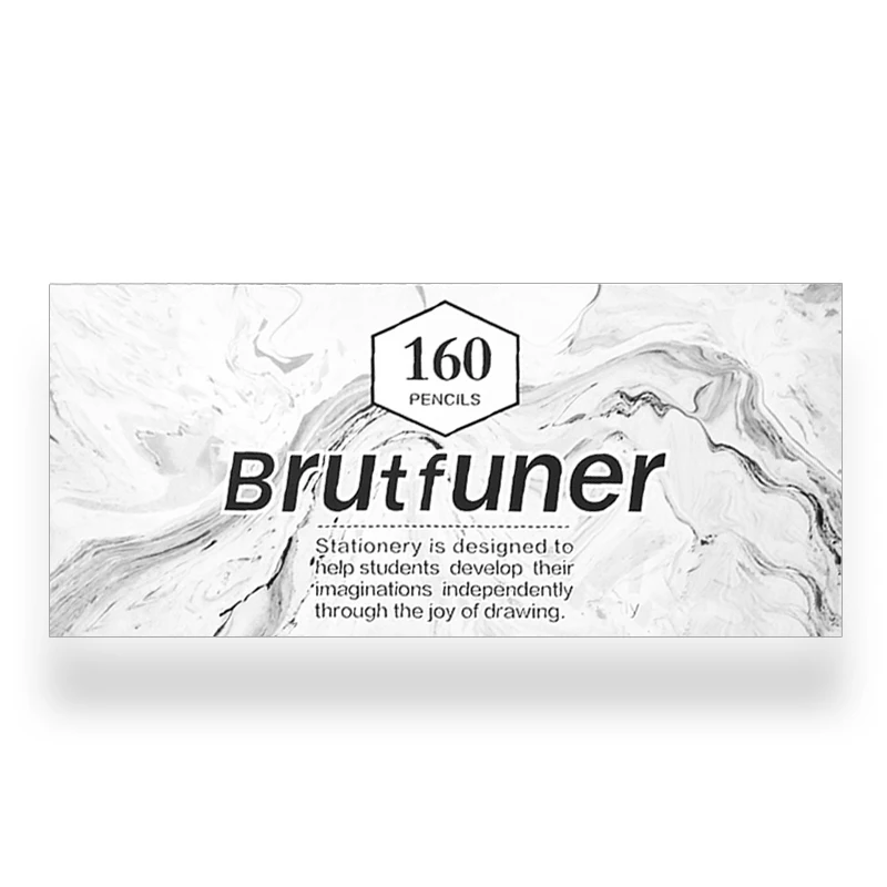 160 pcs Professional Sketch Pencil 2H HB B 2B 3B 4B 5B 6B 7B 8B 9B 10B 12B Charcoal Soft Medium Hard Brutfuner Pencils Set