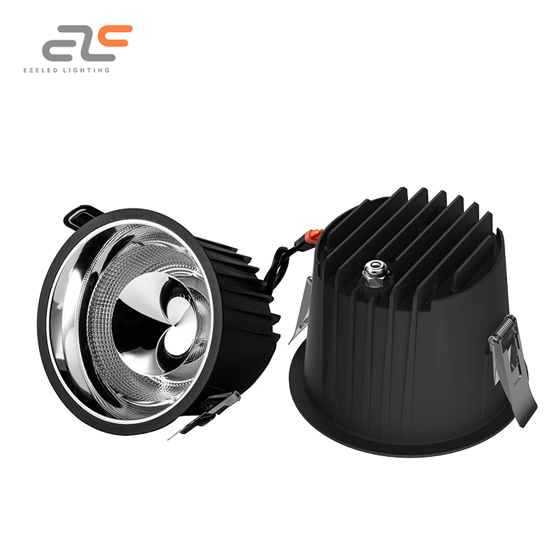 EZELED Wholesale Price Anti-Glare Ceiling Mounted COB IP20 Spot Light 9 15 24 36 45 W Led Light Down