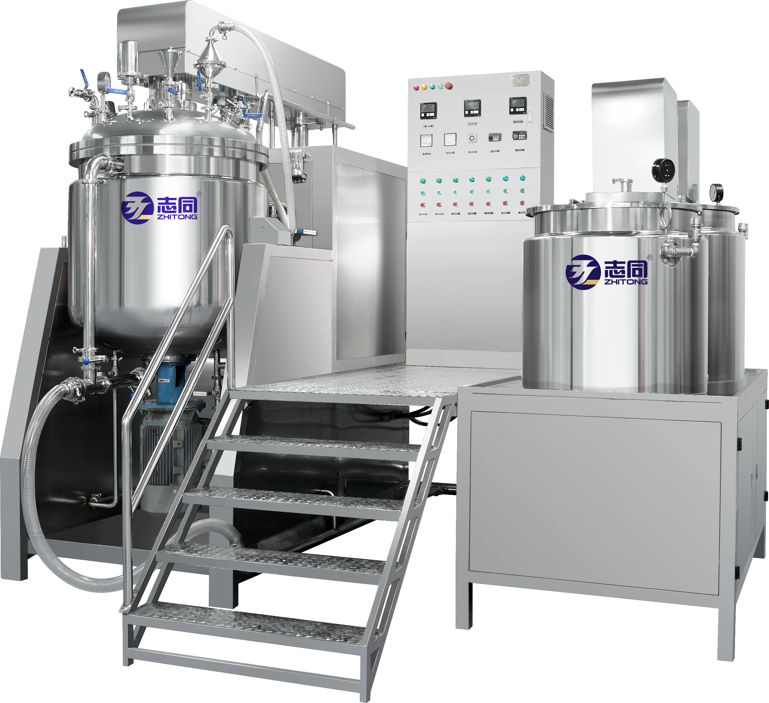 ZhiTong 100L/200L/500L High Shear Vacuum Emulsifying Making Machine, Homogenizer Mixing Mixer, for Cheese/Jam/Syrup/Ketchup