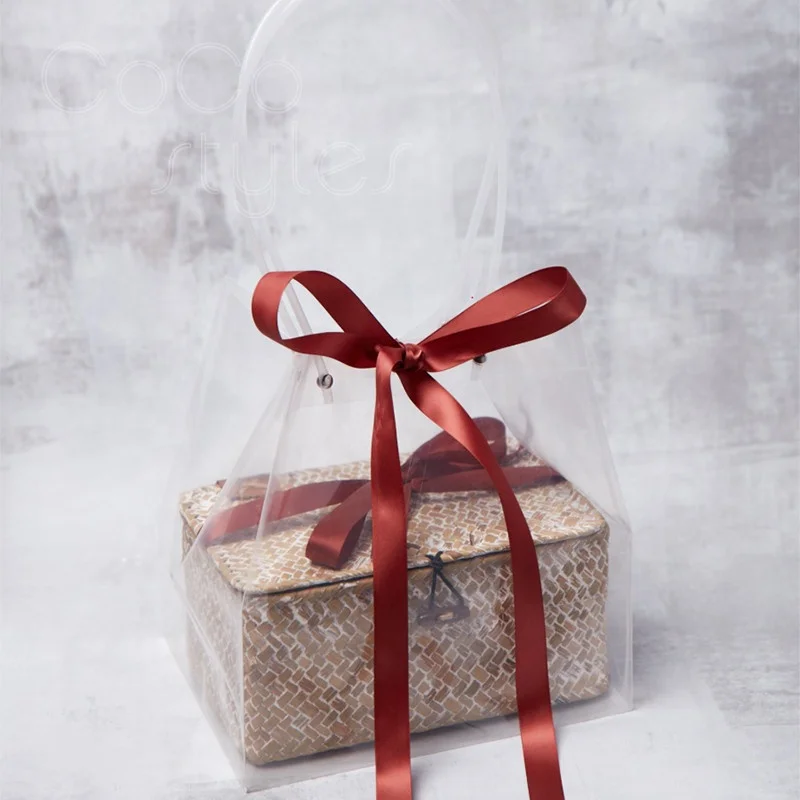 Cocostyles personalized handmade rustic antique seagrass woven basket gift set with ribbon for forest wedding guest gifts